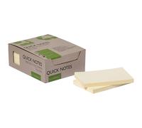 [KF17322] Q-connect Pack 12 Bloc Quick notes 76x127mm 100f Adhesives Repositi...
