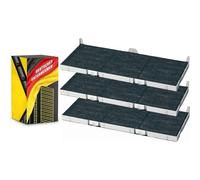 Kf3tec Lot de 3 filtres à charbon actif (3 filtres) pour Siemens LZ45610, LZ45650, Bosch, Neff, Siemens 11025806, 11008216, Z54TC02X0