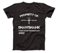 KFASTIIM Shawshank Penitentiary T-Shirt 100% Cotton Redemption BlackXXL