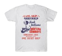KFASTIIM The Drifting Cowboys Country Legend Hank Williams Vintage T-Shirt Grand Ole OpryWhiteS