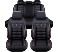 KFBJM Housses de Siège de Voiture pour Audi A4 B7 Avant Wagon 8ED 2004 2005 2006 2007 2008, PU Cuir Respirant Antidérapant Confortable Imperméable Protection Interieur Accessoires,Black-Red