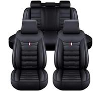 KFBJM Housses de Siège de Voiture pour Audi A4 B7 Avant Wagon 8ED 2004 2005 2006 2007 2008, PU Cuir Respirant Antidérapant Confortable Imperméable Protection Interieur Accessoires,Black