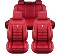 KFBJM Housses de Siège de Voiture pour Audi A4 B7 Avant Wagon 8ED 2004 2005 2006 2007 2008, PU Cuir Respirant Antidérapant Confortable Imperméable Protection Interieur Accessoires,Red
