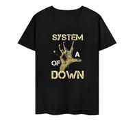 KFBJM System of A Hand Down T-Shirt Graphic Tee Printed Top for Mens 3XL Black