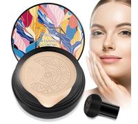 KFDDRN Mushroom Head Air Cushion CC Cream - Fond de teint hydratant anti-cernes BB Cream - Fond de teint liquide durable CC Cream - Convient à tous les types de peau - Naturel - 100 g