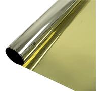 KFDZSW Film Anti Regard Fenetre, Film Auto-Adhésif Anti UV Electrostatique Anti Regard, Film Adhesif Effet Miroir sans Tain, Film Miroir pour Fenêtre (Or Argent,90x400cm)