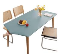 KFDZSW Nappe de table lavable, imperméable et élastique, en vinyle ajusté, rectangulaire, pour cuisine, intérieur, extérieur, pique-nique, camping (bleu, 70 x 120 cm)