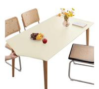 KFDZSW Nappe de table lavable, imperméable et élastique, en vinyle ajusté, rectangulaire, pour cuisine, intérieur, extérieur, pique-nique, camping (blanc, 70 x 130 cm)