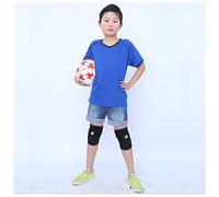KFGISD, 1 paire de genouillères élastiques for enfants, protège-genoux et coudières de sport,Protections pour les jambes(Black,M)