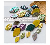 KFGISD, 100 g 200 g Fragments de mosaïque en céramique DIY en forme irrégulière Pierre libre Pièces en porcelaine Matériau fait main Collage Petits carreaux,Carreaux de mosaïque(100g 12)