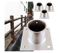 KFGISD, Adaptateur de montage sur pilier, boulons/vis latérales inclus, support en acier inoxydable intégré,Socles pour poteaux de terrasse(Dia 80mm(3.1in),4 Pcs)