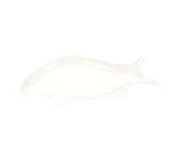 KFGISD, Assiettes à dîner divisées, assiette de contrôle du régime, assiettes à dîner, plateau à couverts, plat en forme de poisson, plateau de rangement for collations, apéritif,Assiettes(White)