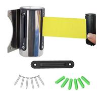 KFGISD, Barrière de file d'attente 2/3/5 m, fixation murale, rétractable, cordon, for aire de jeux, parc, hôtel, contrôle des foules,Ruban de barrière rétractable(5M/16.4FT)