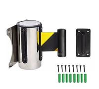 KFGISD, Barrière murale de contrôle des foules avec ceinture jaune et noire de 2 m/3 m/5 m/10 m for épiceries, restaurants, magasins de détail, bureaux,Ruban de barrière rétractable(3M/9.8FT)