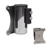 KFGISD, Barrière murale magnétique de contrôle des foules, 2/3/5 m, rouge, for épicerie, restaurant, stade, école,Ruban de barrière rétractable(A,5M/16.4FT)