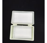 KFGISD, Boîte de rangement en plastique for lames de microscope, 100, 50, 25, 12 ou 10 pièces, for lames de microscope préparées,Verre pour microscope(12pcs slides box)