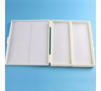 KFGISD, Boîte de rangement en plastique for lames de microscope, 100, 50, 25, 12 ou 10 pièces, for lames de microscope préparées,Verre pour microscope(100pcs slides box)