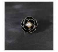 KFGISD, Boutons de couture décoratifs 10 pièces Magnifiques boutons en forme de fleur de perle for chemise Vêtements for femmes Accessoires Jupe Boutons décoratifs pour,Boutons(Black,18mm)