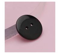 KFGISD, Boutons de couture décoratifs 9-30 mm Bouton mixte Vêtements Bouton de pain à double œil coloré for bricolage Résine Scrapbooking Tricot à la main Artisanat,Boutons(Black,48L 30.0 MM 10pcs)