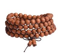 KFGISD, Bracelet de Perles de prière Bouddhiste, Bracelet de Perles, Perles de prière, Bracelet de Perles de Bois de Santal Authentique Indien,Chapelet
