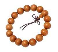 KFGISD, Bracelet de Perles de prière Bouddhiste, Bracelet de Perles, Perles de prière, Bracelet Indien Authentique en Bois de Santal Ancien,Chapelet