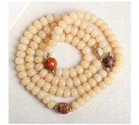 KFGISD, Bracelet de Perles de prière Bouddhiste, Bracelet de Perles, Perles de prière, Collier de Bracelet de Perles Bodhi 108 Naturelles patinées,Chapelet