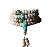 KFGISD, Bracelet de Perles de prière Bouddhiste, Bracelet de Perles, Perles de prière, Perles de Bodhi étoile Lune Hainan 7 * 9 mm,Chapelet(Black)