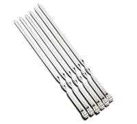 KFGISD, Brochettes de kebab, fournitures de barbecue, bâtonnets de barbecue larges, 6 pièces, camping en plein air, pique-nique, fourchette de barbecue plate, ustensile de barbecue ，Brochettes