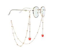 KFGISD, Chaînes de lunettes élégantes avec pendentif papillon for femmes ，Chaînes pour lunettes