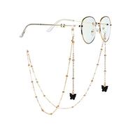 KFGISD, Chaînes de lunettes élégantes avec pendentif papillon for femmes ，Chaînes pour lunettes