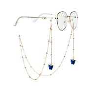 KFGISD, Chaînes de lunettes élégantes avec pendentif papillon for femmes ，Chaînes pour lunettes