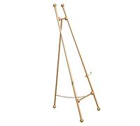 KFGISD, Chevalet d'artiste Portable, chevalet d'artiste doré Pliable, trépied, chevalet d'exposition en métal 120/150 cm for Panneaux de Mariage, Affiches et Peinture.,Présentoir d'affiches(120cm)