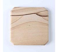 KFGISD, Dessous de Verre carré en Pierre, antidérapant et créatif, Set de Table en grès à Grain Fin, Isolant Thermique, carré,Set de Table résistant à la Chaleur