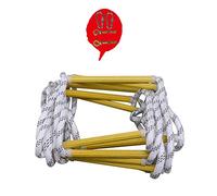 KFGISD, Échelle d'évacuation Polyvalente Rapide à déployer et Facile à Utiliser, capacité de Poids jusqu'à 450 kg, 15 m/49 pi,Échelle de Corde(10m/33ft)