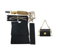 KFGISD, Ensemble de sacs faits main, couture à la main, artisanat du cuir, kit de bricolage, fabrication de sacs, boîte carrée, matériel de couture ，Sac à main fait main(Num2 Black)