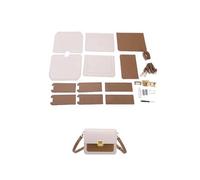 KFGISD, Ensemble de sacs faits main, couture à la main, artisanat du cuir, kit de bricolage, fabrication de sacs, boîte carrée, matériel de couture ，Sac à main fait main(Num1 White)