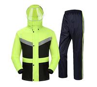 KFGISD, Ensemble veste et pantalon imperméables et légers, vêtements de pluie for le sport, le camping, la randonnée et les voyages,Imperméable(Green,XXL)