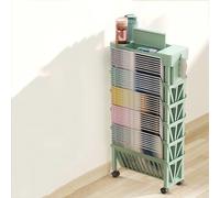 KFGISD, Étagère à roulettes Mobile, Chariot Rotatif et Amovible en Plastique, Multifonctionnel, étagère d'appoint, Bleu, 37,8 x 1 ，Étagère Mobile(Green 37.8x18x77cm,Green)