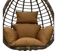 KFGISD, Grand Coussin épais for balancelle, Housse Amovible et imperméable for siège et Dossier de hamac de Jardin, intérieur et extérieur, Rouge ，Coussins pour fauteuils Suspendus(Light Brown)