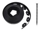 KFGISD, Idées de clôtures de Jardin, kit de Bordures de Jardin en Plastique avec 30 Pointes.,Bordure pour Parterre de Fleurs(5 Meters)