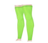 KFGISD, Jambières de compression unisexes anti-UV, respirantes, for cyclisme, sport, course à pied, camping,Protections pour les jambes(Green,M)