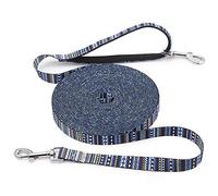 KFGISD, Laisse en Nylon Noire for Chien, 5 m, 6 m, 9 m, 15 m, for Petits et Grands Chiots, for Deux Chiens, Rappel, Dressage, Suivi, Longue Laisse, Corde, Taille XL,Laisse pour Chien(M)