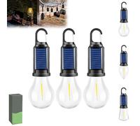 KFGISD, Lampe de Camping Solaire Rechargeable à Crochet, Lampe de Camping Solaire Rechargeable à Crochet, Lampe de Tente extérieure Vintage ，Lampe de Camping(3pcs I)
