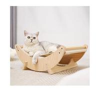 KFGISD, Lit-balançoire 2 en 1 for Chat | Convient aux Chats de Petite et Moyenne Taille ou aux Petits Chiens | Facile à Assembler | Construction en Bois | Jouet for Chat,Lit pour Chat