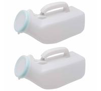 KFGISD, Lot de 2 urinoirs for hommes, 1 200 ml, avec couvercle, urinoir portable for hommes, échelle de mesure et poignée facile à saisir, for les voyages, les hôpitaux et le camping,Urinal