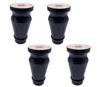KFGISD, Lot de 4 Pieds de Support de Meuble en Bois, for canapé/Armoire/Ottoman/Meuble TV/Causeuse/Commode/lit/Chaise, Noir, Haut ，Pieds de Meubles(Wood Color)