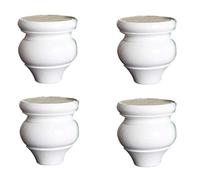 KFGISD, Lot de 4 Pieds de Support de Meuble en Bois for canapé, Armoire, Pouf, Meuble TV, Causeuse, Commode, lit, Chaise ，Pieds de Meubles(White,10cm)