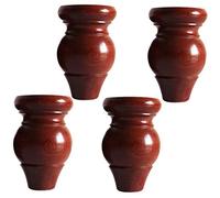 KFGISD, Lot de 4 Pieds de Support de Meuble en Bois for canapé, Armoire, Pouf, Meuble TV, Causeuse, Commode, lit, Chaise ，Pieds de Meubles(Red,10cm)