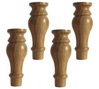 KFGISD, Lot de 4 Pieds de Support de Meuble en Bois for canapé, Armoire, Pouf, Meuble TV, Causeuse, Commode, lit, Chaise ，Pieds de Meubles(Wood,18cm)