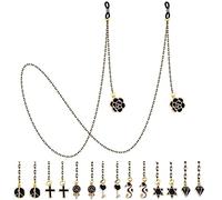 KFGISD, Lot de 8 chaînes de lunettes for femmes, pendentif, chaîne de lunettes de soleil, support de lunettes de lecture ，Chaînes pour lunettes